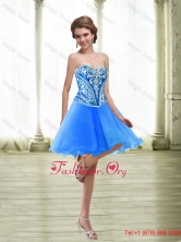 Fashionable Short Embroidery Royal Blue Prom Dresses for 2015 SJQDDT32003FOR