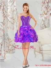 Summer New Style Beading and Ruffles Prom Dresses in Multi color QDDTA2002-5FOR
