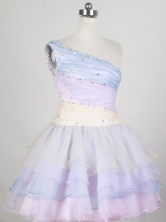 Sweet Short One Shoulder Mini-length Prom Dress LHJ42863
