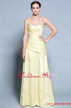 Wonderful Column Sweetheart Prom Dresses with Beading in Light Yellow DBEE461FOR