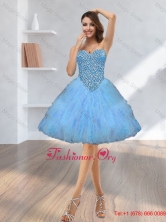 2015 Perfect Beading and Ruffles Prom Dress with Sweetheart SJQDDT11003FOR
