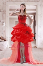 2015 Pretty Sweetheart Prom Dresses with Embroidery and Ruffles XFNAO508TZBFOR