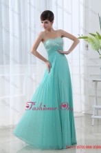 Apple Green Sweetheart Empire Pleats Floor length Prom Dress FVPD012FOR