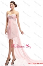 Best Selling Sweetheart Beaded Prom Gowns with High Low DBEE100FOR