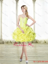 Discount Mini Length Prom Dresses with Beading and Rolling Flowers SJQDDT53003FOR