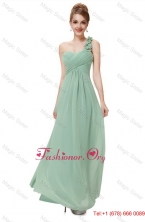 Fall Classical One Shoulder Prom Dresses with Hand Made Flowers DBEE006FOR