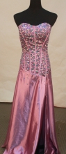 Luxurious column sweetheart-neck floor-length beading purple prom dresses FA-X-131