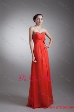 Red Empire Sweetheart Beading Chiffon 2015 Fall Prom Dress FFPD0962FOR