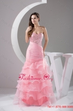 Sequins and Beading Decorated Bodice Prom Dresses with Ruffled Layers WD4-749FOR