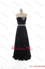 Simple Empire Strapless Beaded Prom Dresses in Black DBEES192FOR