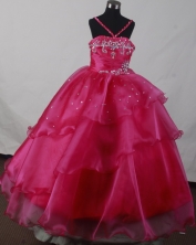 2012 Beautiful Ball Gown Strap Floor-length Flower Girl Dress Style RFGDC03