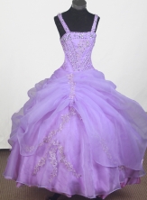 2012 Beautiful Ball Gown Strap Floor-length Little Gril Pagant Dress  Style RFGDC058
