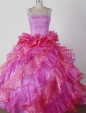 2012 Brand new Ball Gown Spaghetti Straps Floor-length Flower Girl Dress Style RFGDC024
