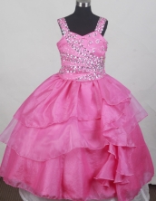 2012 Classical Ball Gown Strap Floor-length Flower Girl Dress Style RFGDC0115