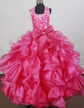 2012 Elegant Ball Gown Halter Top Floor-length Flower Girl Dress  Style RFGDC0104
