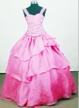 2012 Elegant Ball Gown Strap Floor-length Flower Girl Dress Style RFGDC094