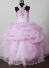 2012 Elegant Ball Gown V-neck Floor-length Flower Girl Dress  Style RFGDC022