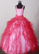 2012 Exquisite Ball Gown Square Floor-length Flower Girl Dress  Style RFGDC013
