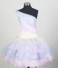 2012 Lovely Ball Gown One-shoulder Floor-length Flower Girl Dress  Style RFGDC088