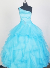 2012 Lovely Ball Gown One-shoulder Floor-length Little Gril Pagant Dress Style RFGDC076