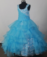 2012 Lovely Ball Gown Scoop Floor-length Flower Girl Dress Style RFGDC0122