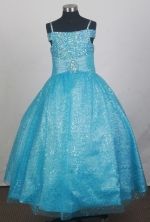 2012 Lovely Ball Gown Strap Floor-length Flower Girl Dress Style RFGDC0109