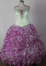 2012 Lovely Ball Gown Strapless Floor-length Flower Girl Dress Style RFGDC01