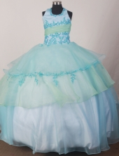 2012 Modest Ball Gown Halter Top Floor-length Flower Girl Dress  Style RFGDC0121