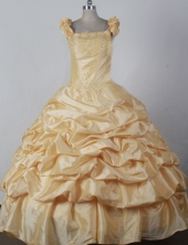 2012 Modest Ball Gown Square Floor-length Flower Girl Dress Style RFGDC035