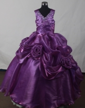 2012 Perfect Ball Gown V-neck Floor-length Flower Girl Dress Style RFGDC04