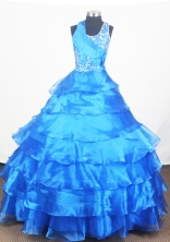 2012 Pretty Ball Gown Scoop Floor-length Little Gril Pagant Dress Style RFGDC075