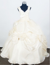 2012 Pretty Ball Gown V-neck Floor-length Flower Girl Dress  Style RFGDC093