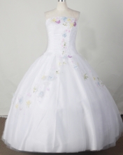 2012 Romantic Ball Gown Strapless Floor-length Flower Girl Dress  Style RFGDC026