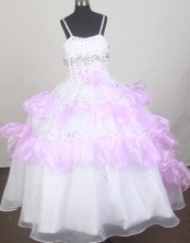 2012 Sweet Ball Gown Spaghetti Straps Floor-length Little Gril Pagant Dress Style RFGDC080