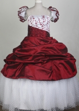 2012 Sweet Ball Gown Strapless Floor-length Flower Girl Dress  Style RFGDC0107