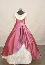 Classical Ball gown Scoop Floor-length Flower Girl Dresses Style FA-C-159