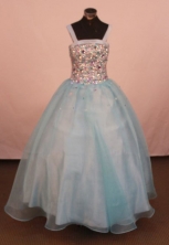 Classical Ball gown Square neck Floor-Length Little Girl Pageant Dresses Style FA-Y-350