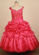 Elegant Ball gown Off the shulder neck Floor-Length Little Girl Pageant Dresses Style FA-Y-328