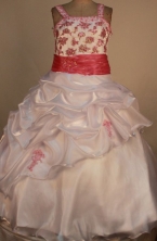 Elegant Ball gown Square neck Floor-Length Little Girl Pageant Dresses Style FA-Y-359
