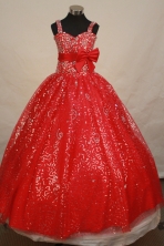 Elegant Ball gown Strap Floor-length Flower Girl Dresses Style FA-C-129
