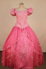 Formal Ball Gown Scoop Neck Floor-Length Organza Little Girl Pageant Dresses Style FA-Y-329