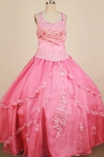 Formal Ball Gown Strap Floor-Length Little Organza Girl Pageant Dresses Style FA-Y-330