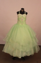 Low price Ball gown Strap Floor-Length Flower Girl Dress Style FA-Y-47