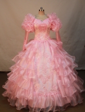 Luxurious Ball gown V-neck Floor-length Flower Girl Dresses Style FA-C-154