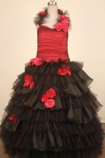 Modest Ball gown Halter top neck Floor-Length Little Girl Pageant Dresses Style FA-Y-341