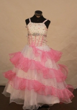 Modest Ball gown Strap Floor-Length Flower Girl Dress Style FA-Y-39