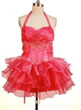 Perfect Short Halter Top Neck Mini-Length Beading Little Girl Pageant Dresses Style FA-Y-346