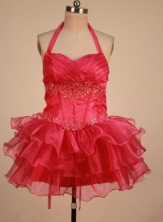 Perfect Short Halter top neck Mini-Length Little Girl Pageant Dresses Style FA-Y-346