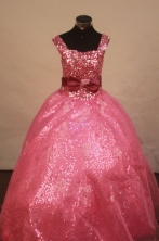 Simple Ball gown Square neck Floor-Length Little Girl Pageant Dresses Style FA-Y-303