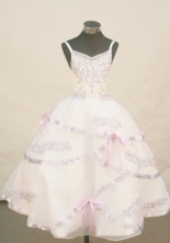 Sweet A-line Ball gown Strap Floor-length Flower Girl Dresses Style FA-C-155